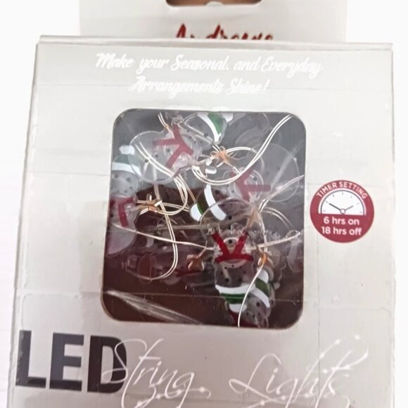 Snowman LED 20 String Lights 79" Overall By Audreys New In Box - Picture 2 of 4